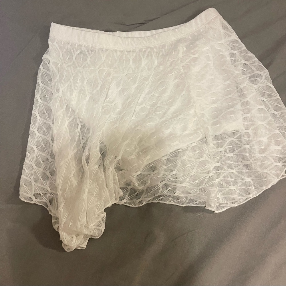 Forever 21 White Sheer Skirt